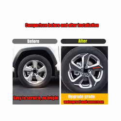 Car Hub Wheel Stickers Protective Film Carbon Fiber Sticker Modification Scratch Repair Accessories compatible for Toyota RAV4 RAV-4 2021