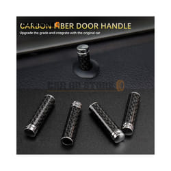 4PCS/set Universal Door Lock Pin Cover Real Carbon Fiber Door Bolt Lock Pin Auto Truck Interior Car Accessories High Quality