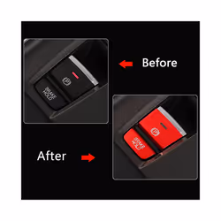 2pcs Red Gear Accessories P Gear BRAKE HOLD Function Button Frame Cover Molding Trims compatible for Honda Accord 2018 2019 2020 2021 2022