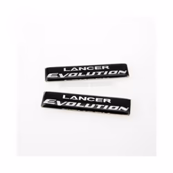 2 x Newest 3D Car Styling Aluminum Glue Decal Car Emblem Car Accessories Adhesive Badge compatible for Mitsubishi Lancer EVO  ...