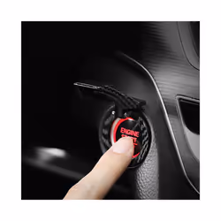 One-Key Start Ignition Engine Stop Button Push Switch Carbon Fiber Accessories Decoration Protective Cover Sticker