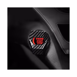 One-Key Start Ignition Engine Stop Button Push Switch Carbon Fiber Accessories Decoration Protective Cover Sticker