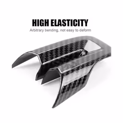 3PCS Carbon Fiber Steering Wheel Cover Trim compatible for compatible ford Mustang 2015 2016 2017 2018 2019 Car Accessories Interior Decoration Style