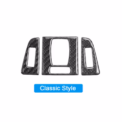 3Pcs Carbon Fiber Auto Central Control Air Conditioning Outlet Decorative Stickers Car Accessories compatible for 3 Series F ...