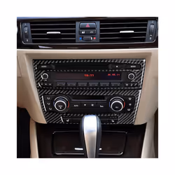 Car CD Control Console Panel Sticker Carbon Fiber Decal Trim Cover compatible for - 3 Series E90 E92 E93 2005-2012 Accessories