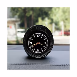 Podofo  Dashboard Ornament Clock SUV Carbon Fiber Luminous Electronic Quartz Watch Car Decor Accessories