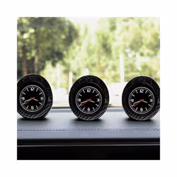 Podofo  Dashboard Ornament Clock SUV Carbon Fiber Luminous Electronic Quartz Watch Car Decor Accessories