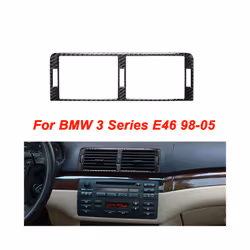 compatible for  E46 Accessories 3 Series 1998-2004 Carbon Fiber Interior Car Central Air Vent Outlet Frame Trim Cover Pegatinas De Coche