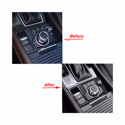 Inner Multimedia Button Cover Trim compatible for Mazda 3 Axela 2017 2018 Car Sticker Styling LHD Car Accessories Interiors