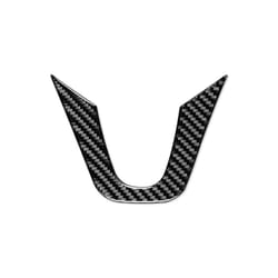 Car Carbon Fiber Style Steering Wheel Decoration Cover Trim Sticker Fit compatible for Mercedes Benz Smart 453 compatible fortwo 2016-2021 Accessory