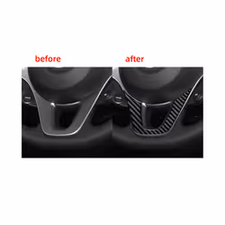 Car Carbon Fiber Style Steering Wheel Decoration Cover Trim Sticker Fit compatible for Mercedes Benz Smart 453 compatible fortwo 2016-2021 Accessory