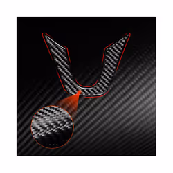 Car Carbon Fiber Style Steering Wheel Decoration Cover Trim Sticker Fit compatible for Mercedes Benz Smart 453 compatible fortwo 2016-2021 Accessory