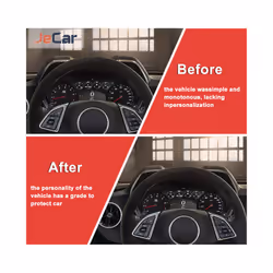 JeCar Carbon Fiber Car Instrument Dashboard Panel Frame Strip Decoration Cover compatible for Chevy Camaro 2016 Up  Accessories