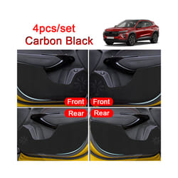 Car Door Anti Kick Pad Carbon Fiber Leather Texture Anti Dirt Protective Sticker Accessories compatible for Chevrolet SEEKER TRAX 2023 2024