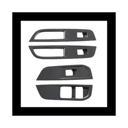 compatible for MG 4 MG4 EV Mulan 2023 Car Window Control Lift Switch Panel Cover Trim Decoration Accessories - ABS Carbon Fiber