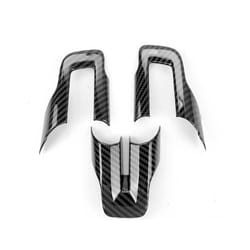 3Pcs/set Carbon Fiber  Steering Wheel Cover Trim Frame Fit compatible for compatible ford Mustang 2015 2016 2017 2018 2019 Car Accessories