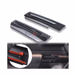 Auto Carbon Fiber Interior Door Armrest Trims Decoration Cover Stickers compatible for compatible ford Mustang 2017 2018 2015-2020 Car Accessories