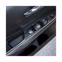 compatible for Nissan Navara NP300 2016-2019 Car Window Glass Lift Switch Button Panel Cover Trim Sticker Accessories,Carbon Fibre
