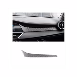 compatible for Alfa Romeo Giulia 2015-2023 Carbon Fiber Car Dashboard Strip Instrument Panel Cover Trim Sticker Accessories