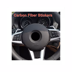 compatible for  Z4 E89 2009-2016 Carbon Fiber Car Steering Wheel Button Cover Trim Decoration Sticker Accessories