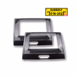 Carbon Fiber Car Center Navigation Panel Frame Cover compatible for compatible ford Ranger Everest Endeavour 2015 - 2020 Deco ...