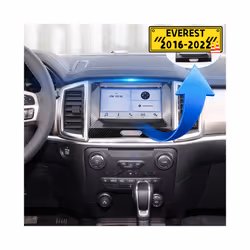 Carbon Fiber Car Center Navigation Panel Frame Cover compatible for compatible ford Ranger Everest Endeavour 2015 - 2020 Decoration Accessories