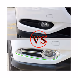 Car Front Fog Lights Cover Trim compatible for Honda HR-V HRV Vezel 2014 - 2020 2Pcs ABS Chrome Fog Lamps Sticker Accessories