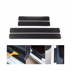 4PCS 60cm x 6.8cm Car Door Stickers Universal Sill Scuff Anti Scratch Carbon Fiber Auto Door Sticker Car Accessories Styling