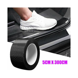 1pc 3D Carbon Fiber Car Stickers 5CM*3M Door Edge Protector Threshold Stickers Door Sill Protector Scuff Plate Trim Accessories