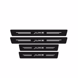 4Pcs Carbon Fiber Car Door Sill Welcome Pedal Decoration Protect Leather Stickers compatible for Nissan Juke F15 F16 Auto Acc ...