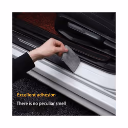 4Pcs Carbon Fiber Car Door Sill Welcome Pedal Decoration Protect Leather Stickers compatible for Nissan Juke F15 F16 Auto Accessories