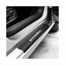 compatible for Fiat Panda 4PCS Car Scuff Plate Door Threshold Sill Stickers Auto Cover Panel Step Protector Scratch Car Tuning Accessories