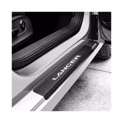 compatible for Mitsubishi Lancer 10 3 9 4PCS Car Door Sill Sticker Auto Anti-Scratch Decals Carbon Fiber Automobile Tuning Car Accessories