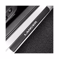 compatible for Mitsubishi Lancer 10 3 9 4PCS Car Door Sill Sticker Auto Anti-Scratch Decals Carbon Fiber Automobile Tuning Car Accessories