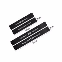 4PCS Car Styling Door Sill Protection Sticker Auto Automobile DIY Decoration Decor Styling Tuning Car Accessories compatible for Citroen C5