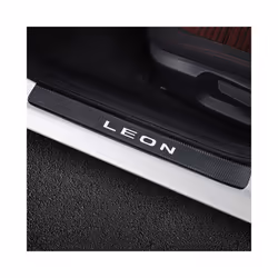 4PCS compatible for Seat Leon MK3 MK2 Car Door Sill Sticker Auto Carbon Fiber Anti-Scratch Decals Decoration Styling Tuning Accessories