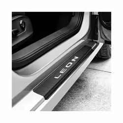 4PCS compatible for Seat Leon MK3 MK2 Car Door Sill Sticker Auto Carbon Fiber Anti-Scratch Decals Decoration Styling Tuning Accessories