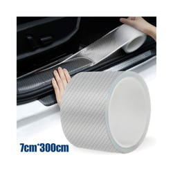 Door Sill compatible for Threshold Car Bumper Car Carbon Fiber Auto Accessories Whole Body PVC Protection Sill Scuff Cover 300cmx7cm