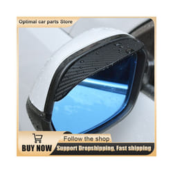 Universal Car Rear View Mirror Rain Cover Sun Visor Car Rain Eyebrow Carbon Fiber Side View Mirror Rainproof Auto Accessories
