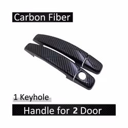 Black Carbon Fiber compatible for Chevrolet Camaro 2010 2011 2012 2013 2014 2015 Door Handle Cover Sticker Decorations Car A ...