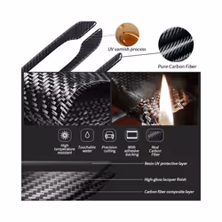 Carbon Fiber Car Door Handle Decoration compatible for Tes-la model 3 2019-2023 model y 2023 accessories car stickers 4pcs car accessory
