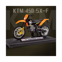 450 SX-F Alloy Motorcycle Model Diecasts Portable Racing Finger Motobike Simulation Collection Toys For Children - Orange