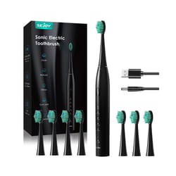 Sejoy Electric Ultrasonic Toothbrush 5 Speed Mode USB Charging Waterproof Cleaner Oral Care Toothbrush with 7