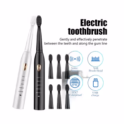 Ultrasonic Sonic Electric Toothbrush For Adult Rechargeable Tooth Brushes Washable Electronic Whitening Teeth