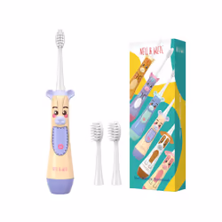 NELL&WELL Kids Electric Toothbrush Battery Powered Toothbrushes with 3 Soft Bristles Heads for Children Boys Girls
