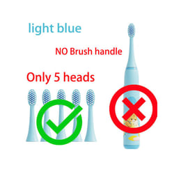 Children Electric Toothbrush With Replacement Head Cartoon Kids Ultrasonic IPX7 Waterproof Rechargeable Sonic