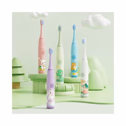 Children Electric Toothbrush With Replacement Head Cartoon Kids Ultrasonic IPX7 Waterproof Rechargeable Sonic