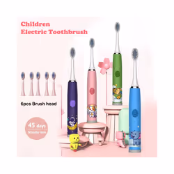 Children Sonic Electric Toothbrush Colorful Cartoon For Kids Ultrasonic Soft Fur Automatic Waterproof With Replacement