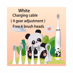 Sonic Electric Toothbrush Cartoon Kids With Cleaning brush Ultrasonic IPX7 Waterproof Rechargeable Timer Brush