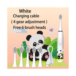 Sonic Electric Toothbrush Cartoon Kids With Cleaning brush Ultrasonic IPX7 Waterproof Rechargeable Timer Brush